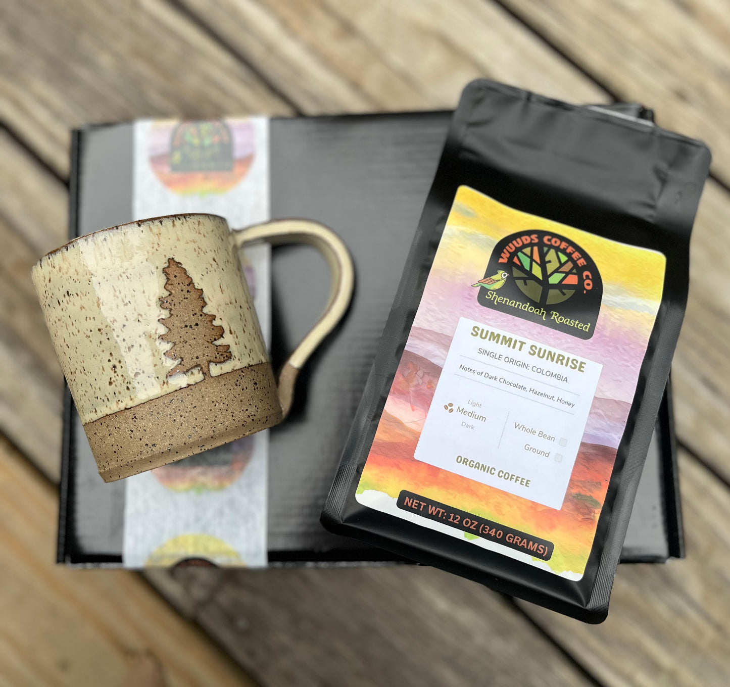 Bag of Coffee and Ceramic Mug Gift Set