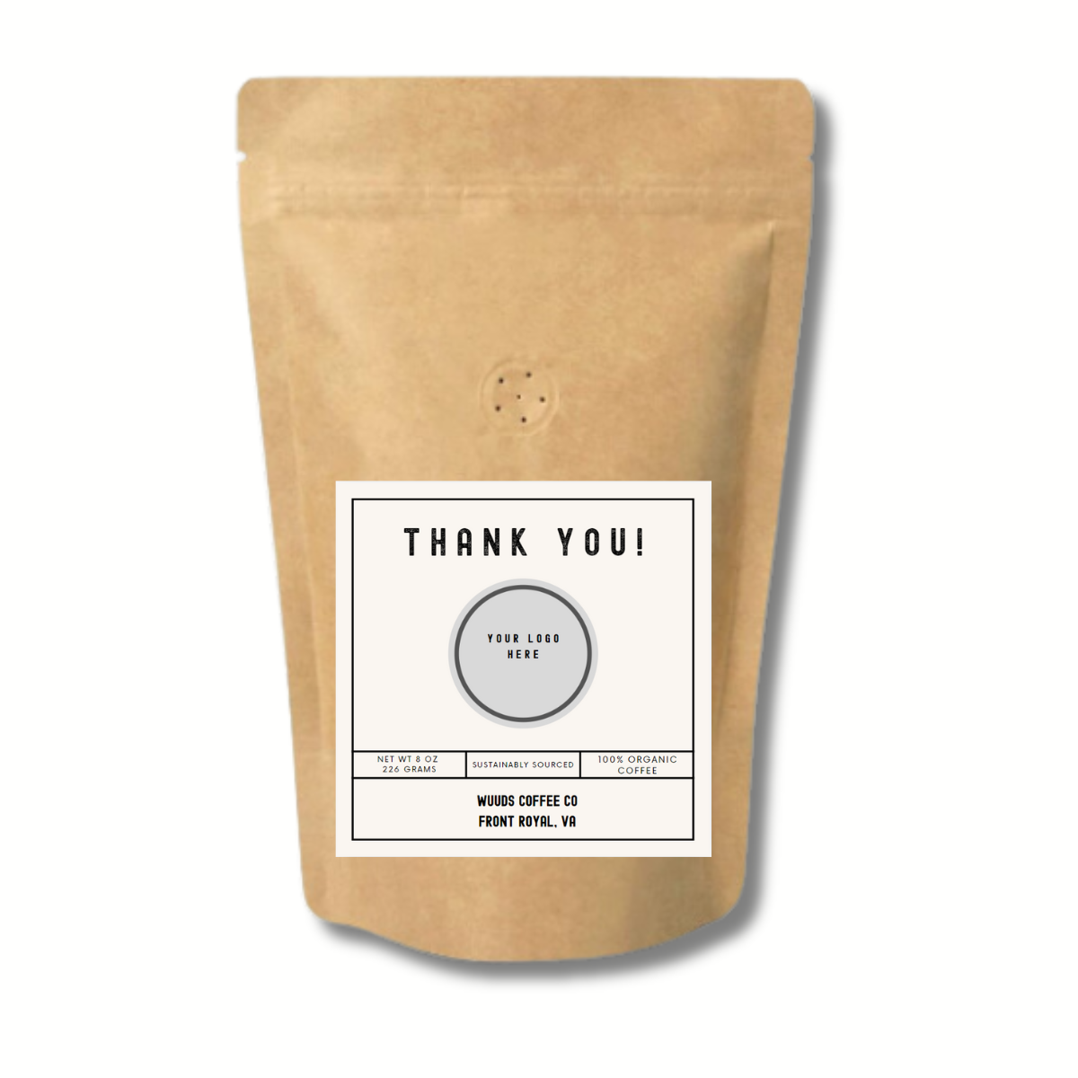 Thank You! or White Label Coffee Favor Bags