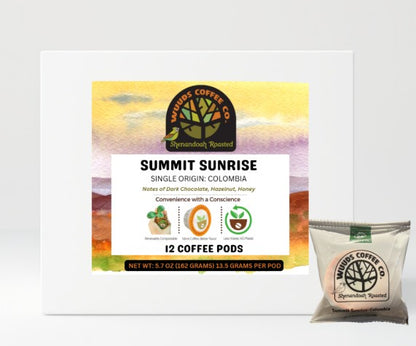 Compostable Coffee Pods-Summit Sunrise Colombia-Fair Trade/Organic