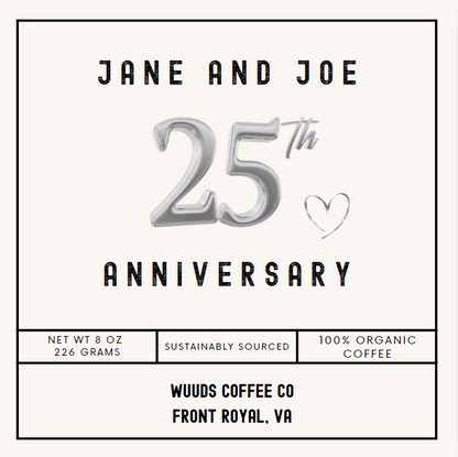 Anniversary Coffee Favor Bags