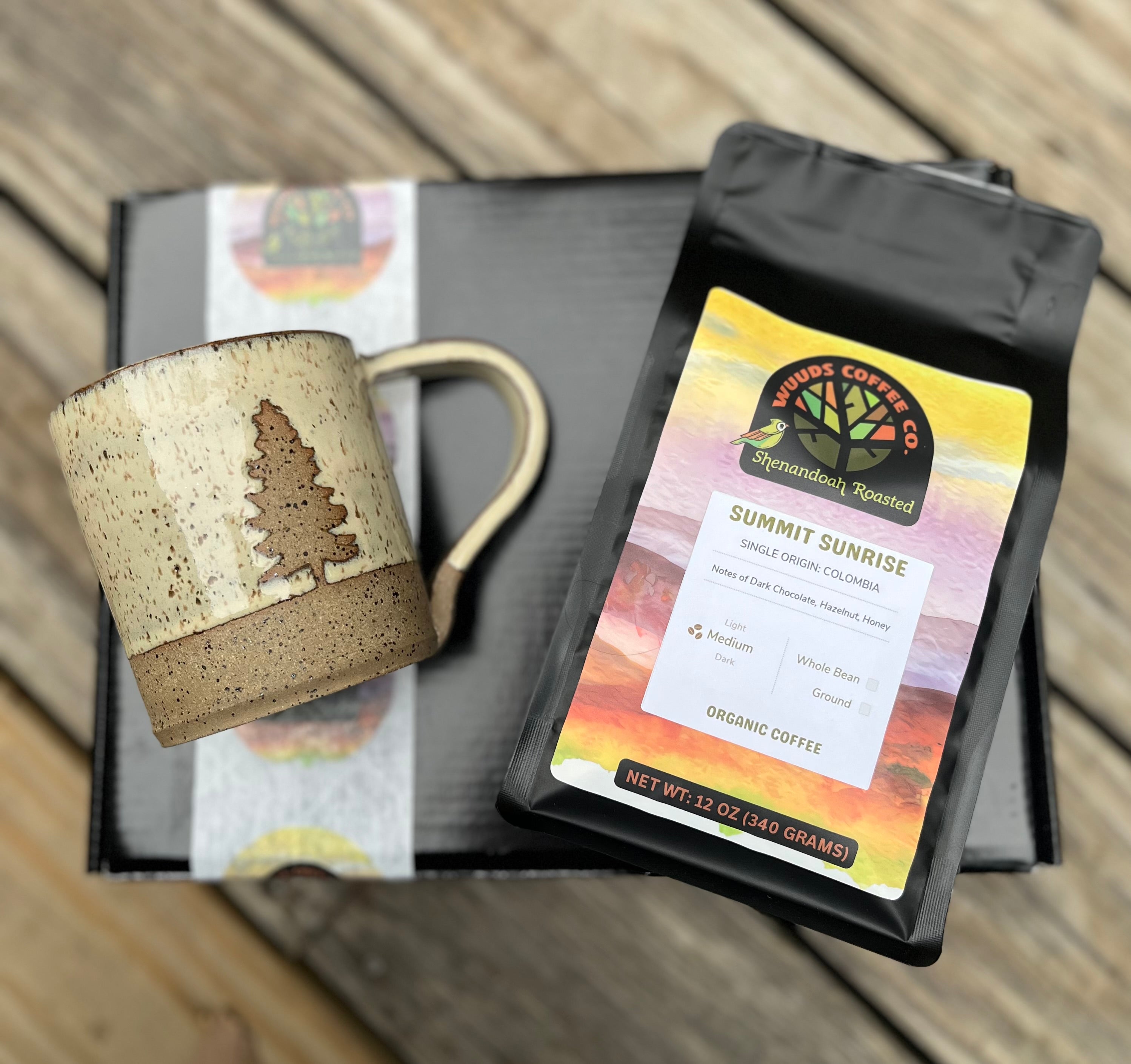 Bag of Coffee and Ceramic Mug Gift Set