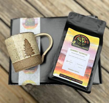 Bag of Coffee and Ceramic Mug Gift Set