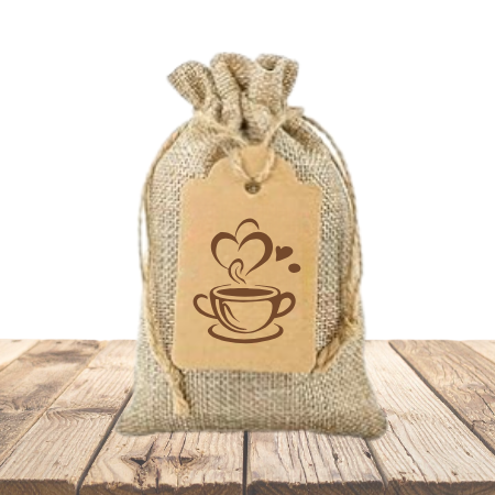 Mini Burlap Coffee Bag Favors