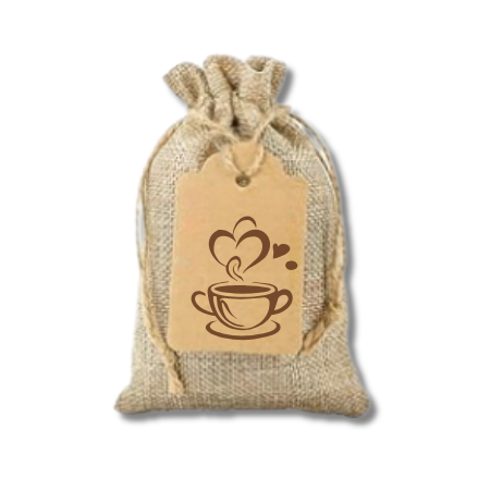 Mini Burlap Coffee Bag Favors