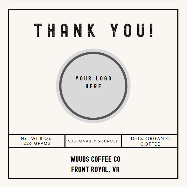 Thank You! or Private Label Coffee Favor Bags