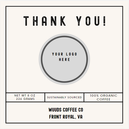 Thank You! or Private Label Coffee Favor Bags