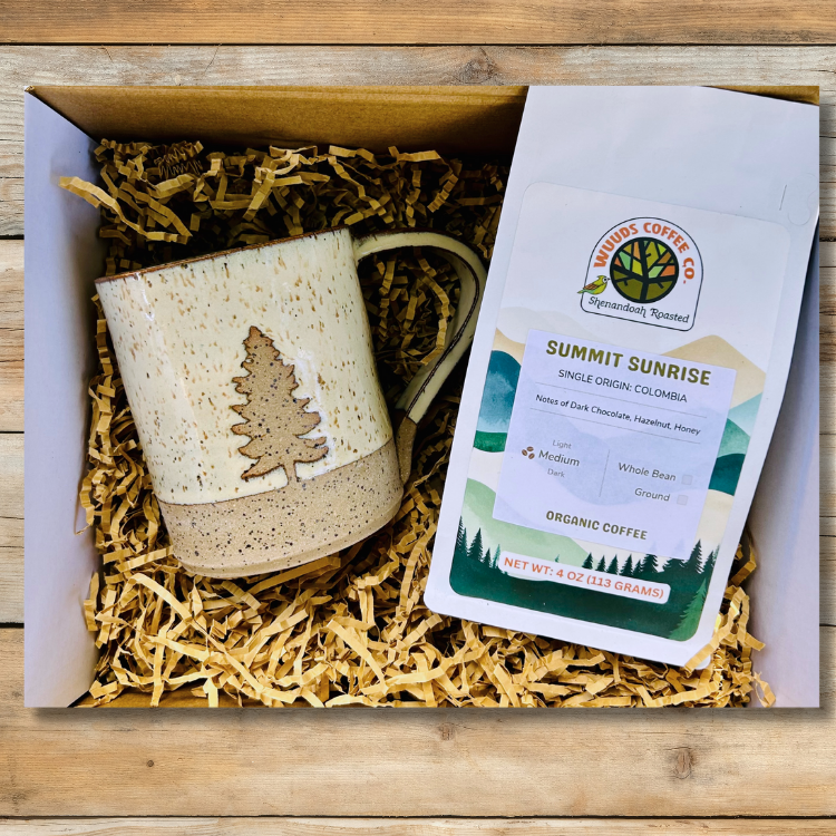 Bag of Coffee and Ceramic Mug Gift Set