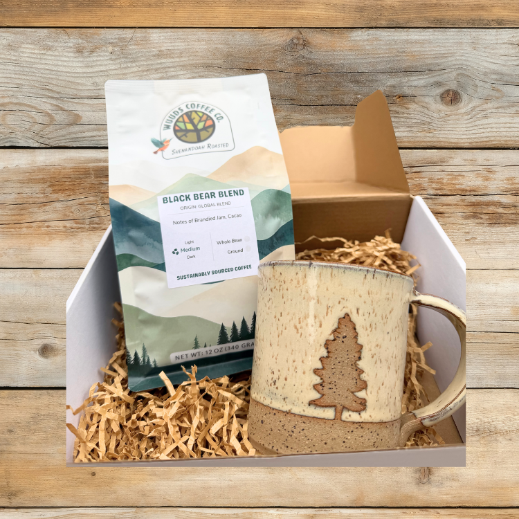 Bag of Coffee and Ceramic Mug Gift Set