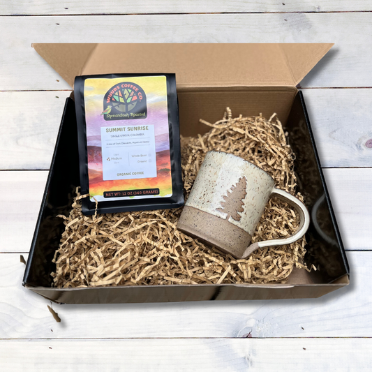 Bag of Coffee and Ceramic Mug Gift Set