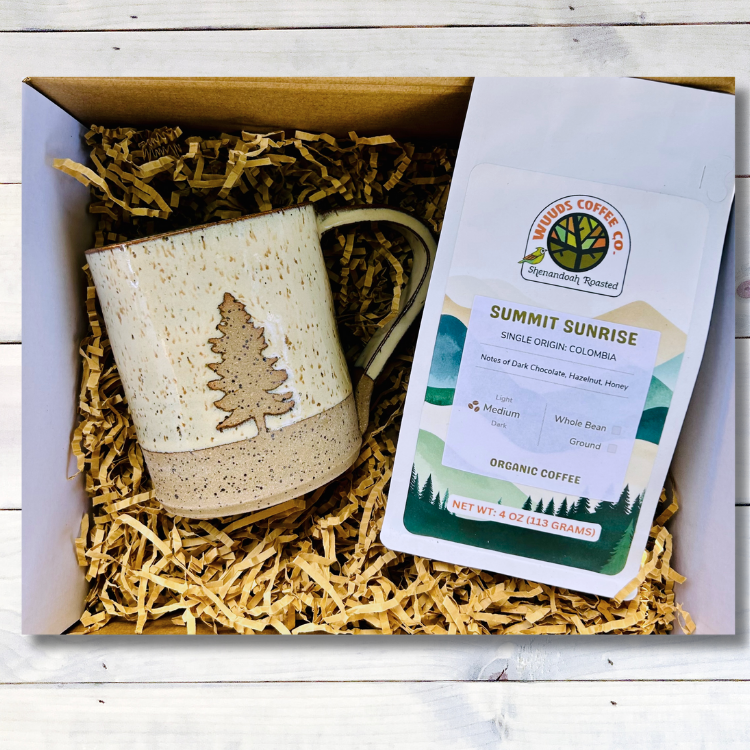 Bag of Coffee and Ceramic Mug Gift Set