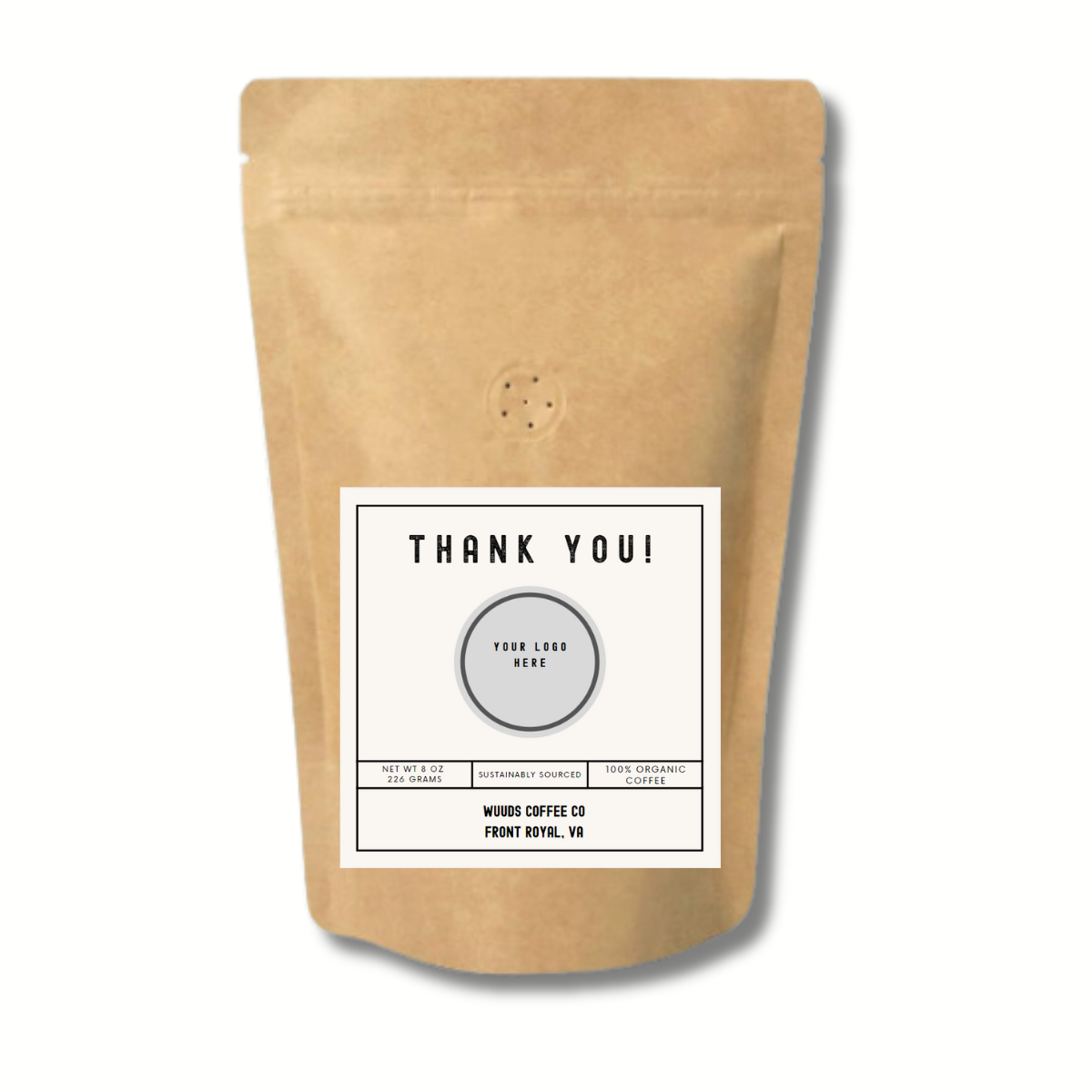 Thank You! or Private Label Coffee Favor Bags